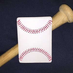 Leather Baseball Seam Front Pocket Wallet image 8