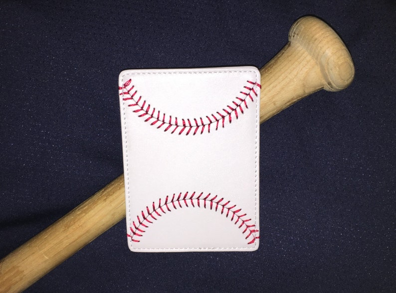 Leather Baseball Seam Front Pocket Wallet image 8