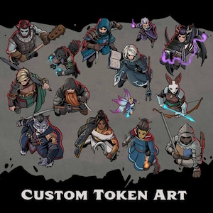 Custom Character Tokens - D&D Tokens, RPG, VTT tokens