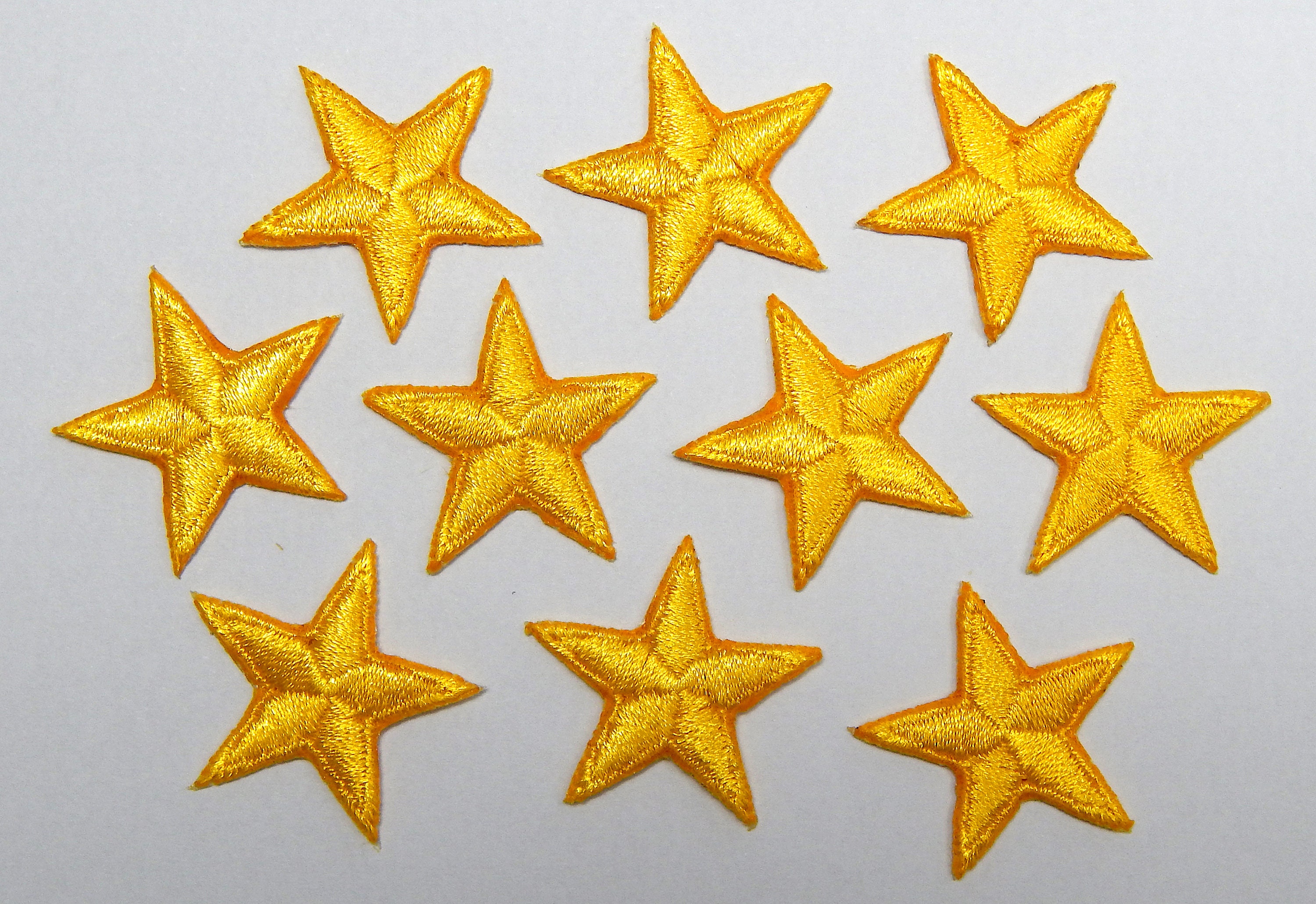 Yellow star patches embroidered ironon 1 Etsy
