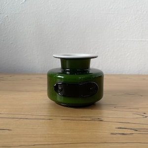 Vintage Holmegaard Green Palat Spice Jar | Unlabeled Canister | Michael Bang | Kastrup Denmark | Danish Mid Century Modern