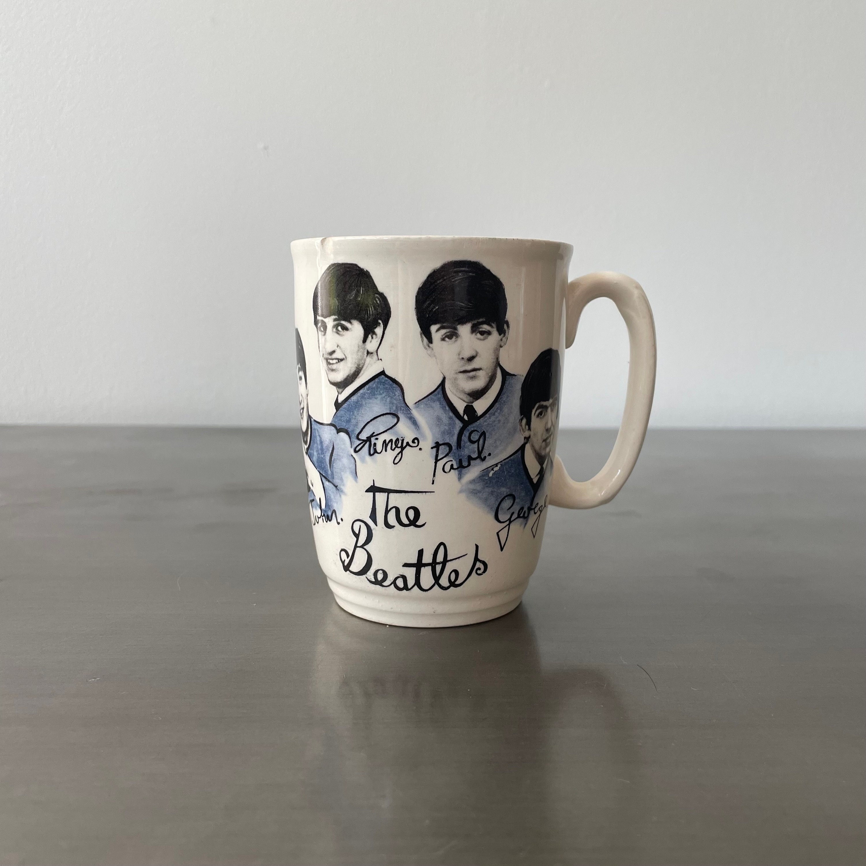 blue fire king coffee cups Vintage Fire King Bonnie Blue Carnation cup mug main image 0