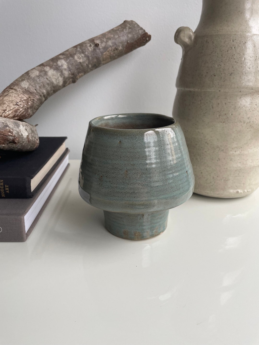 Rare Mid Century Stoneage Modern Ceramic Planter Zanesville Etsy