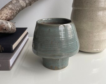 Rare Mid Century Stoneage Modern Ceramic Planter | Zanesville Pottery American Modern | Interior Succulent Planter Pot