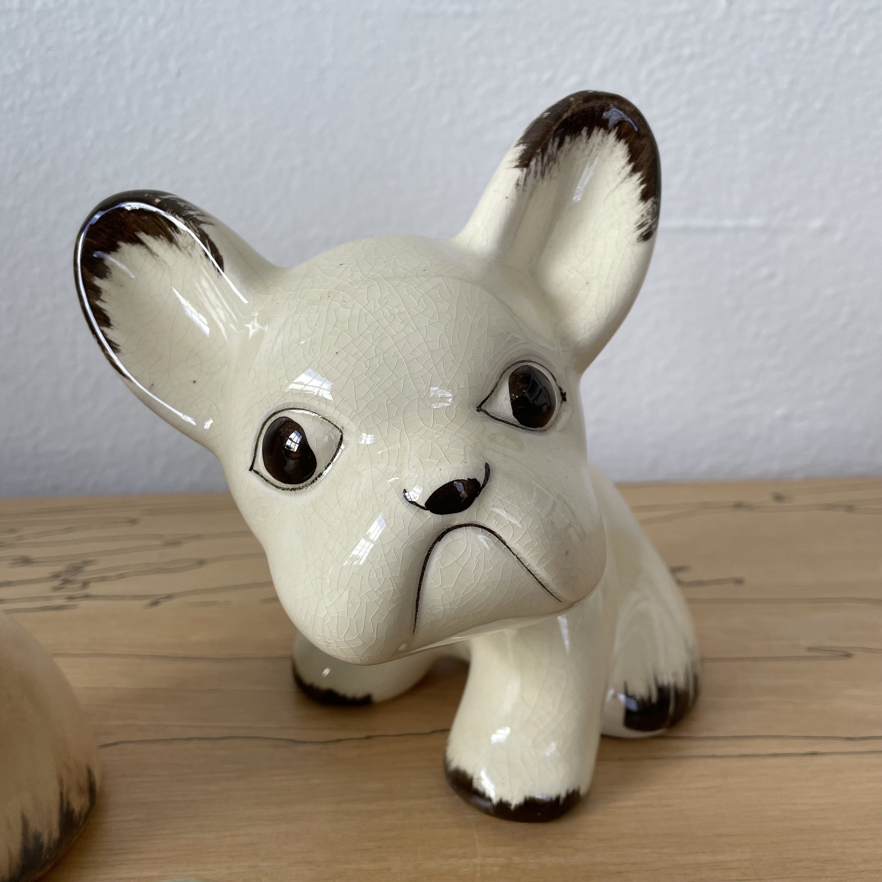 アンティークブルドッグ Vintage Sylvac Pottery Ceramic French Bulldog Dog Set of