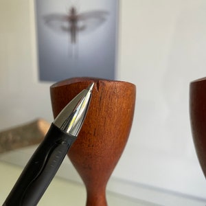 Mid Century Turned Wood Candlestick Pair | Set of Two (2) | Teak Wood ...