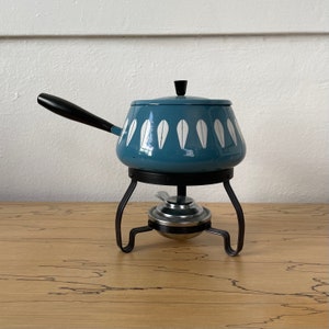 Appareil à fondue vintage Le Creuset en fonte émaillée orange – La Roue