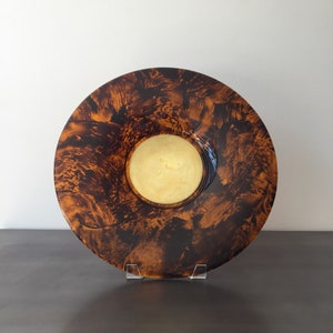 Vintage 1970s Guzzini Brass Tortoiseshell Lucite Tray | Hollywood Regency Design