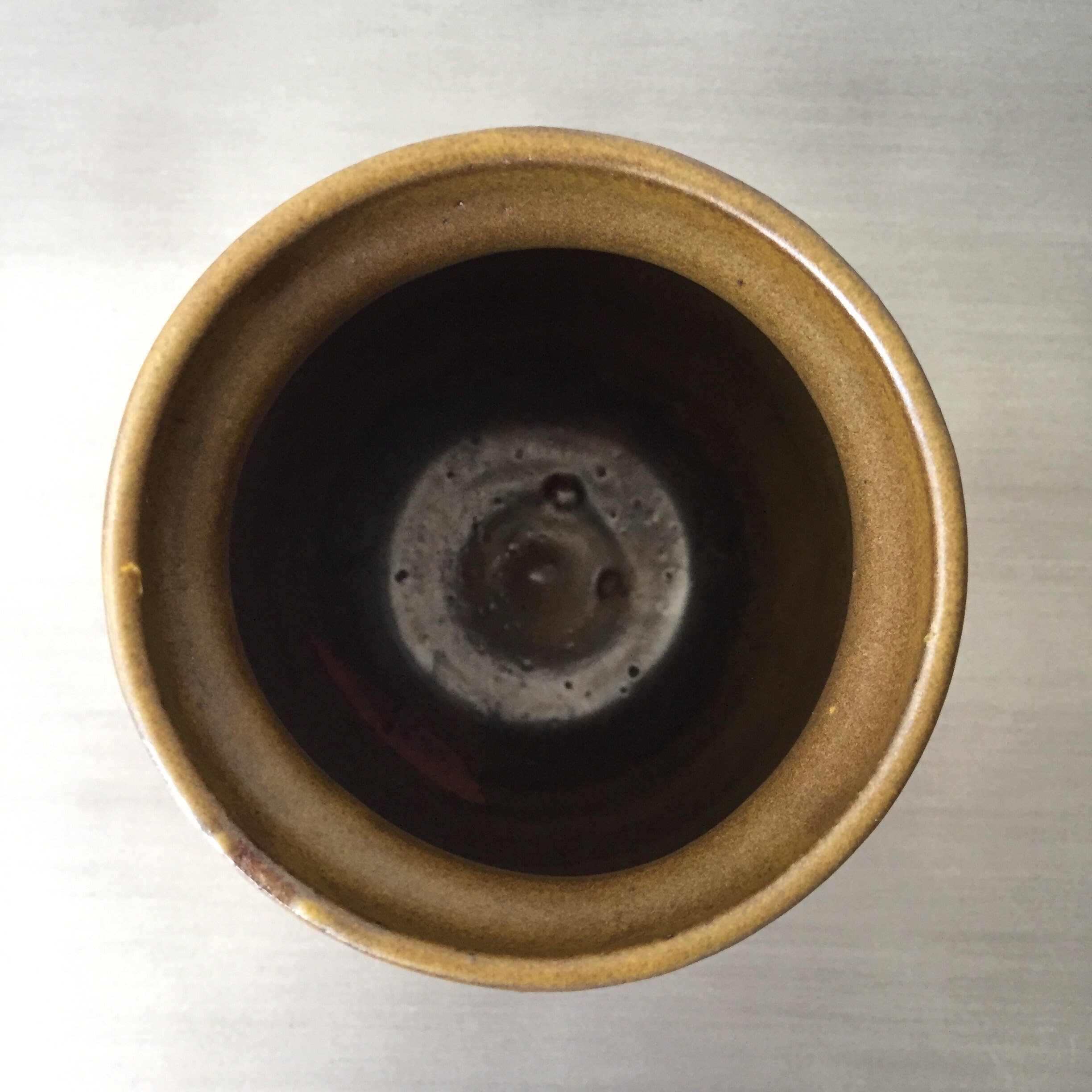 Mid Century Studio Pottery Signed Vase // Hand Thrown Ceramic // Moss ...