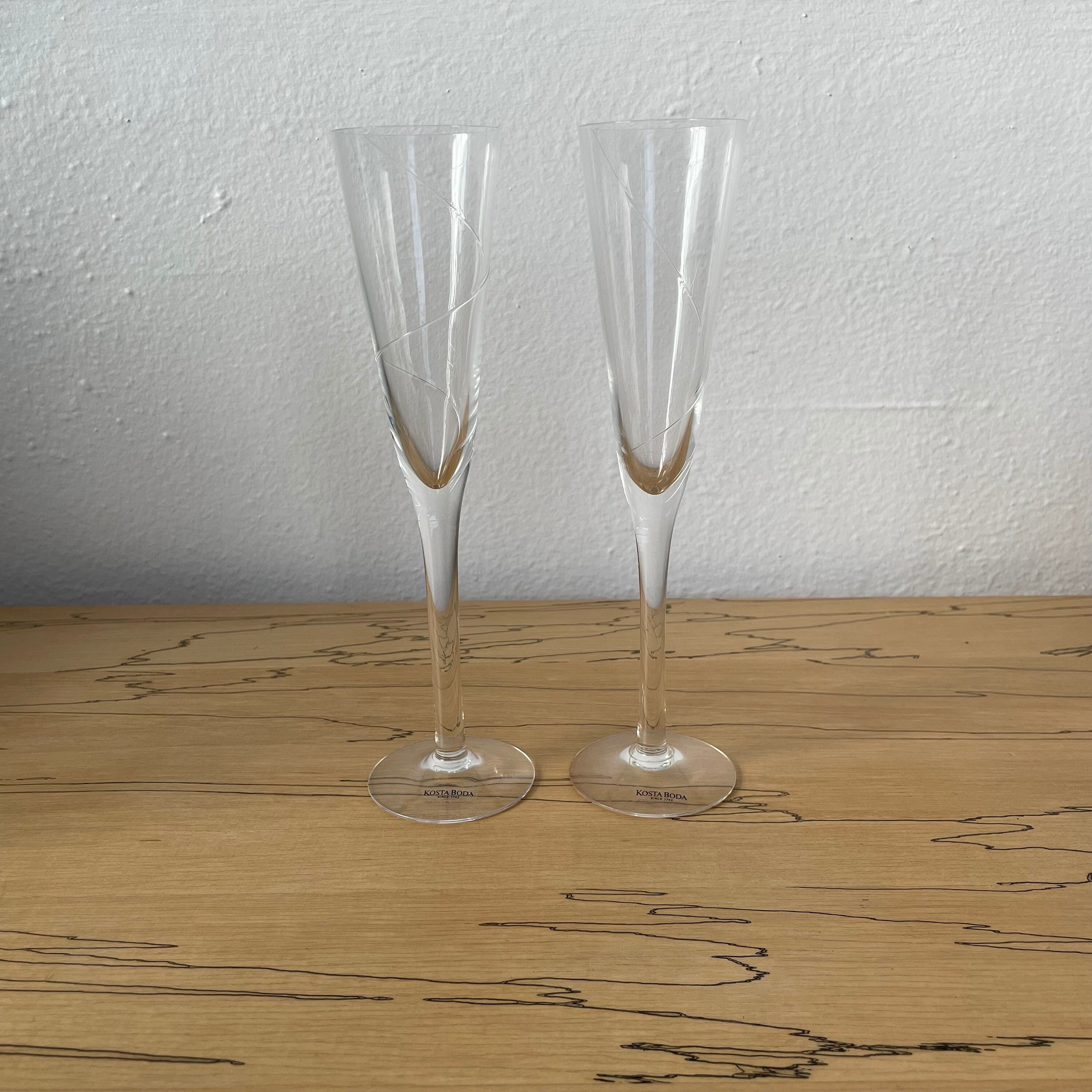 Kosta Boda Champagne Flutes - Etsy