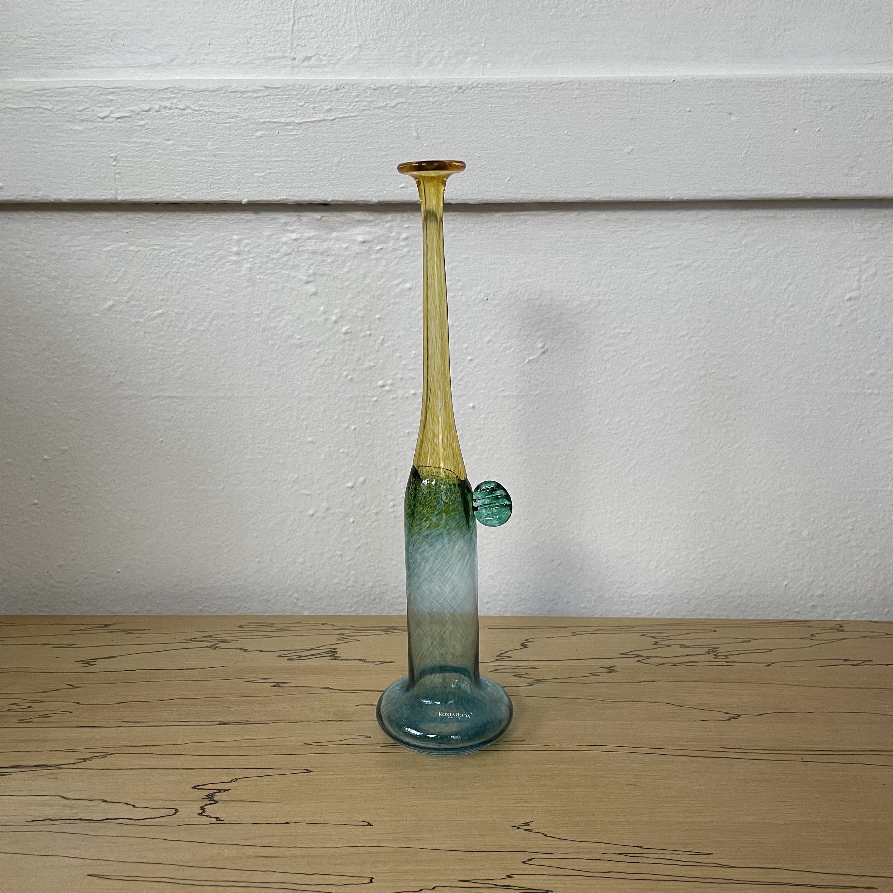 Vintage 1980s Kosta Boda XL Windpipe Vase No. 48175 | Signed