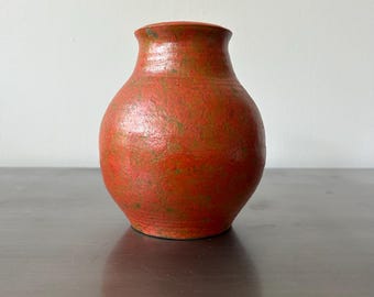 Vintage Thomas Kakinuma Red Studio Pottery Vase | Japanese Canadian Artist Signed