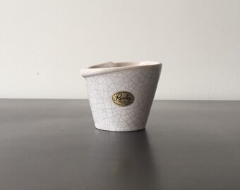 Vintage Ruscha Keramik 414 Planter // Craquelee Line // Craquelure White Black Glaze // Fat Lava // West German Pottery WGP
