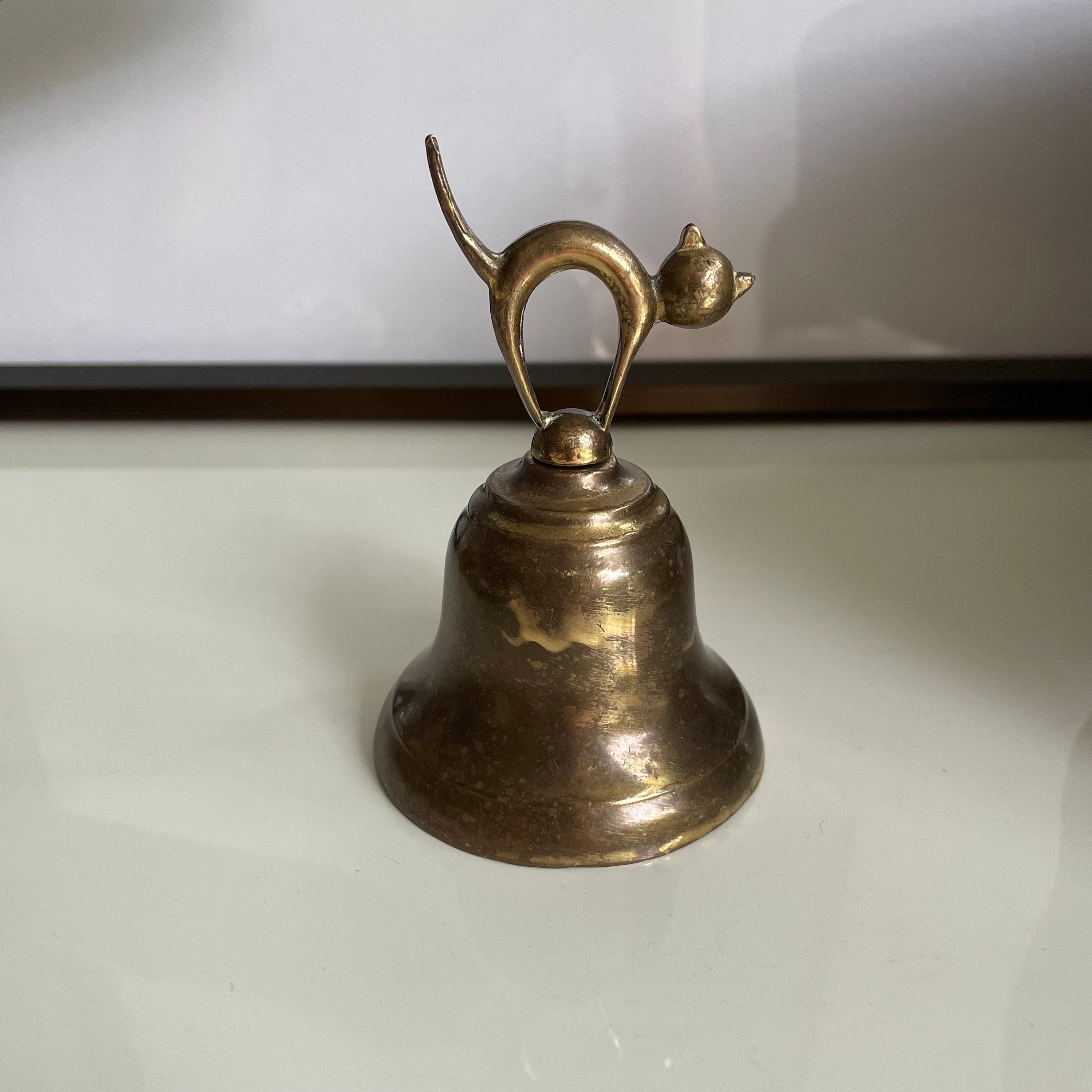 Vintage Brass Arched Back Cat Bell Figurine | Walter Bosse Herta Baller ...