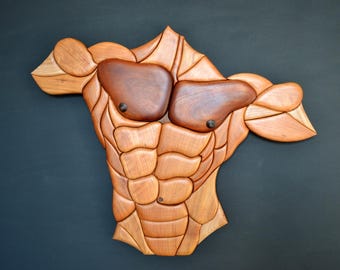 Male torso intarsia pattern - PDF Digital version Only
