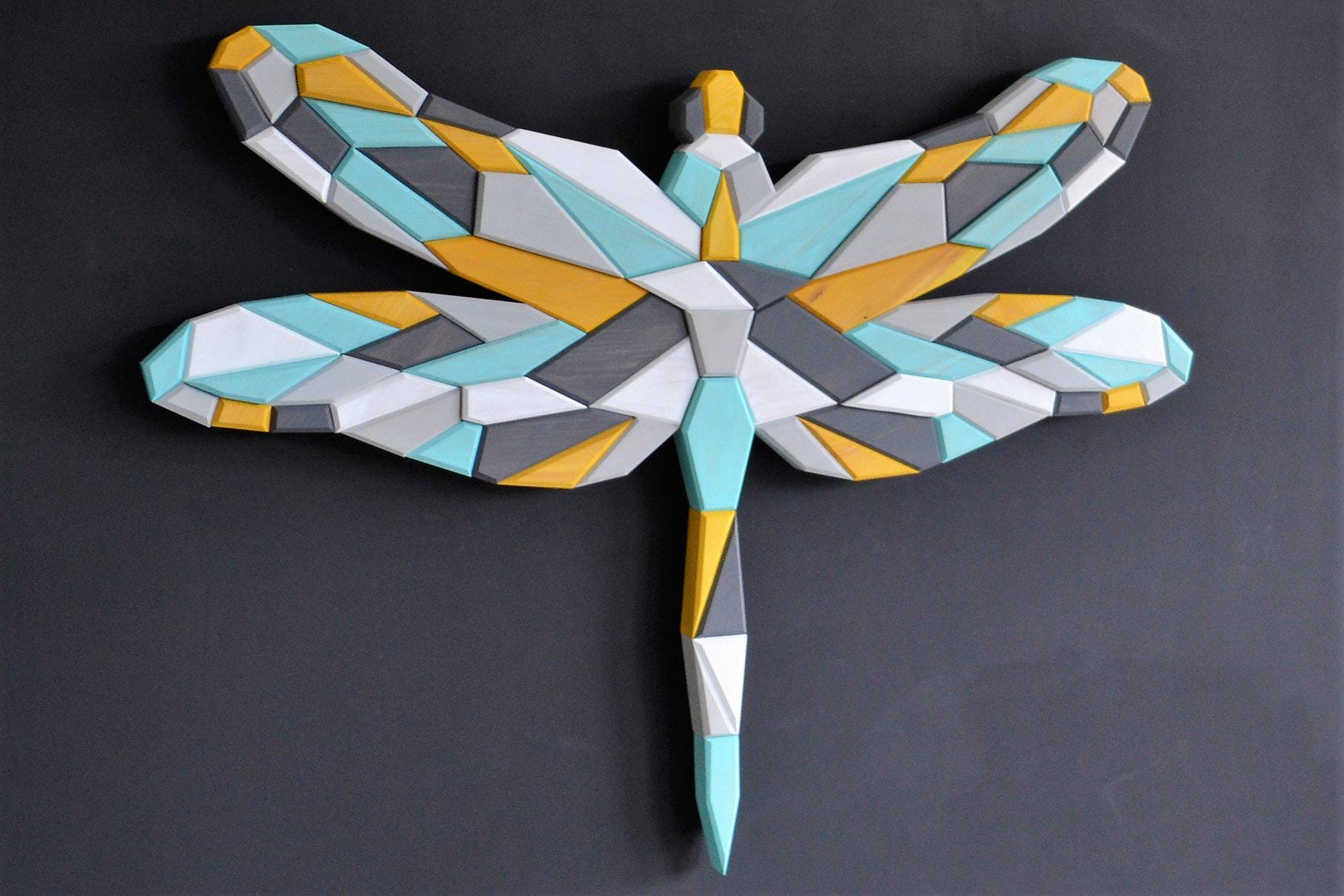 Dragonfly Low Poly Intarsia Pattern - PDF Digital Version Only - Etsy