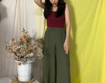 Organic Gauze Cotton Trousers: Custom-Fit Lightweight Pants