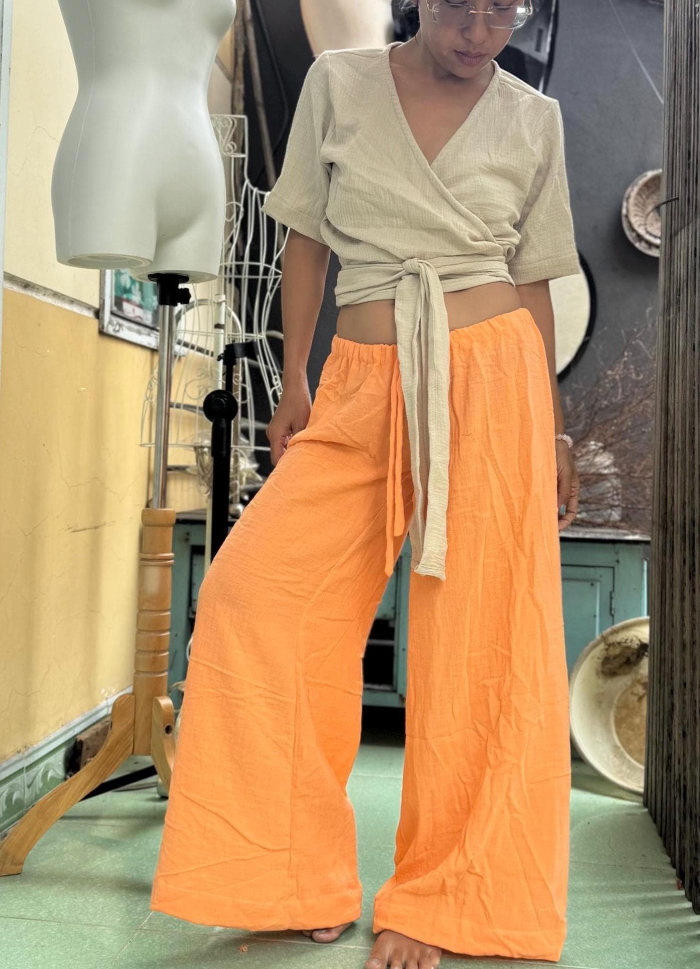 Long Gaucho Pants - Etsy UK