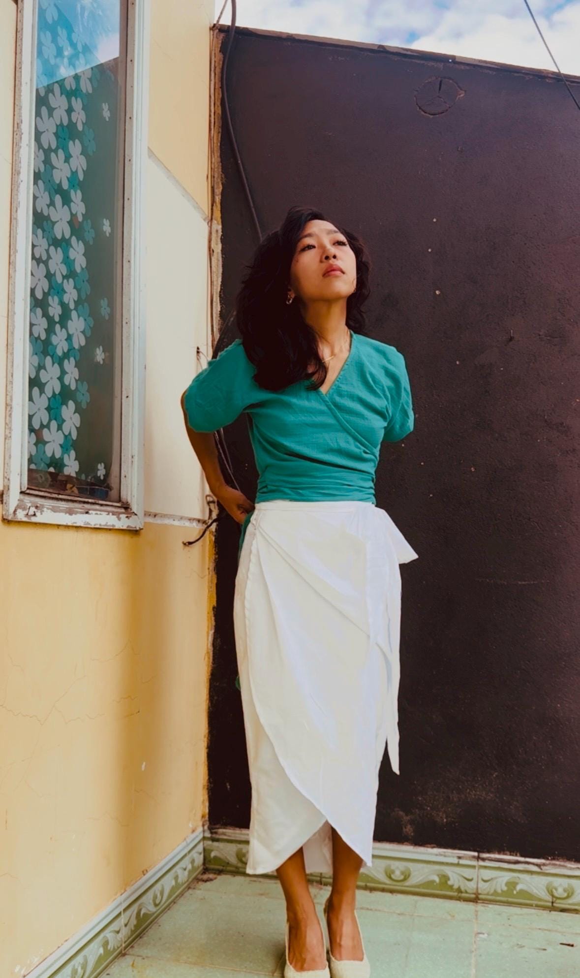 ヨガ・ピラティス seed and soil Organic cotton wrap top Featherweight Waist No Time Wrap Top | Beyond Yoga