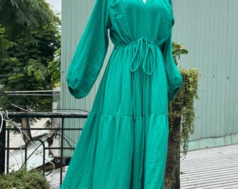 organic cotton maternity dresses Melody White Dress Smocked GOTS Organic Cotton Gauze