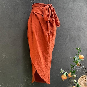 Custom Organic Cotton Wrap Tulip Skirt: Fluffy Muslin Gauze