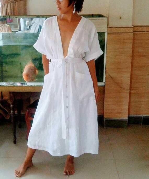 sexy linen dress