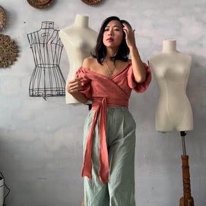 Organic Wrap Top - Etsy Organic Wrap Top - Etsy