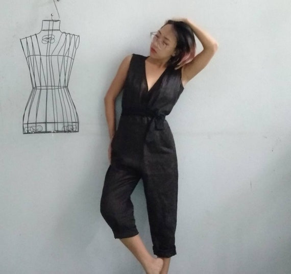 linen wrap jumpsuit