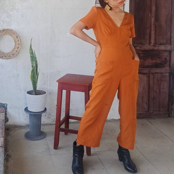 Linen Jumpsuit Etsy