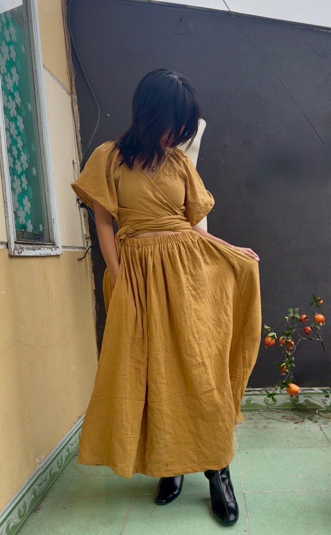 ワンピース Beautiful Organic cotton monastery dress ワンピース Beautiful Organic cotton monastery dress ワンピース