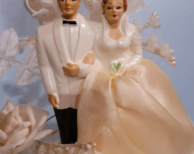 Vintage 1963 Wedding Cake Topper Bride/groom Coast Novelty MFG Etsy