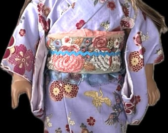 Japanese-made 100% cotton kimono For 18 Inch Doll