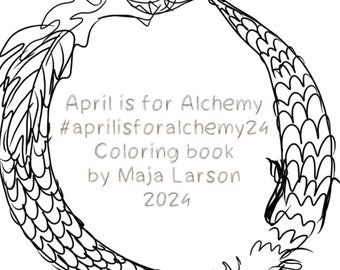 April is for Alchemy Digital Download Coloring Book