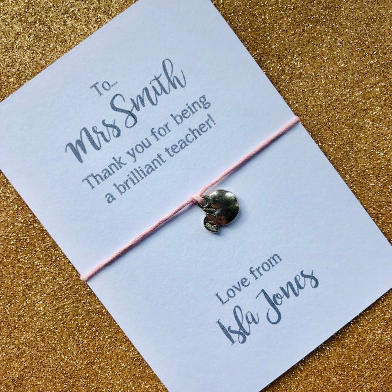 Favour * Gift Bracelet Friendship Thank You Wish Teacher