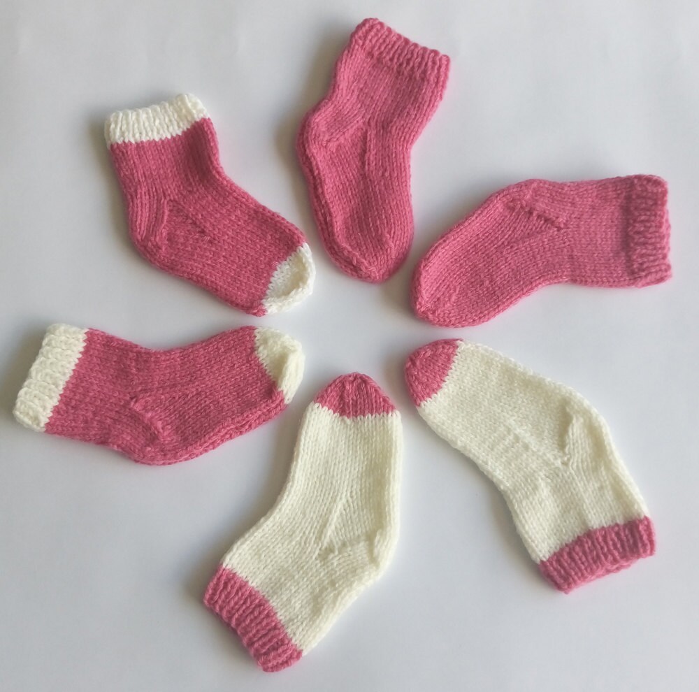 Hand Knitted Baby Socks 03 Months Etsy