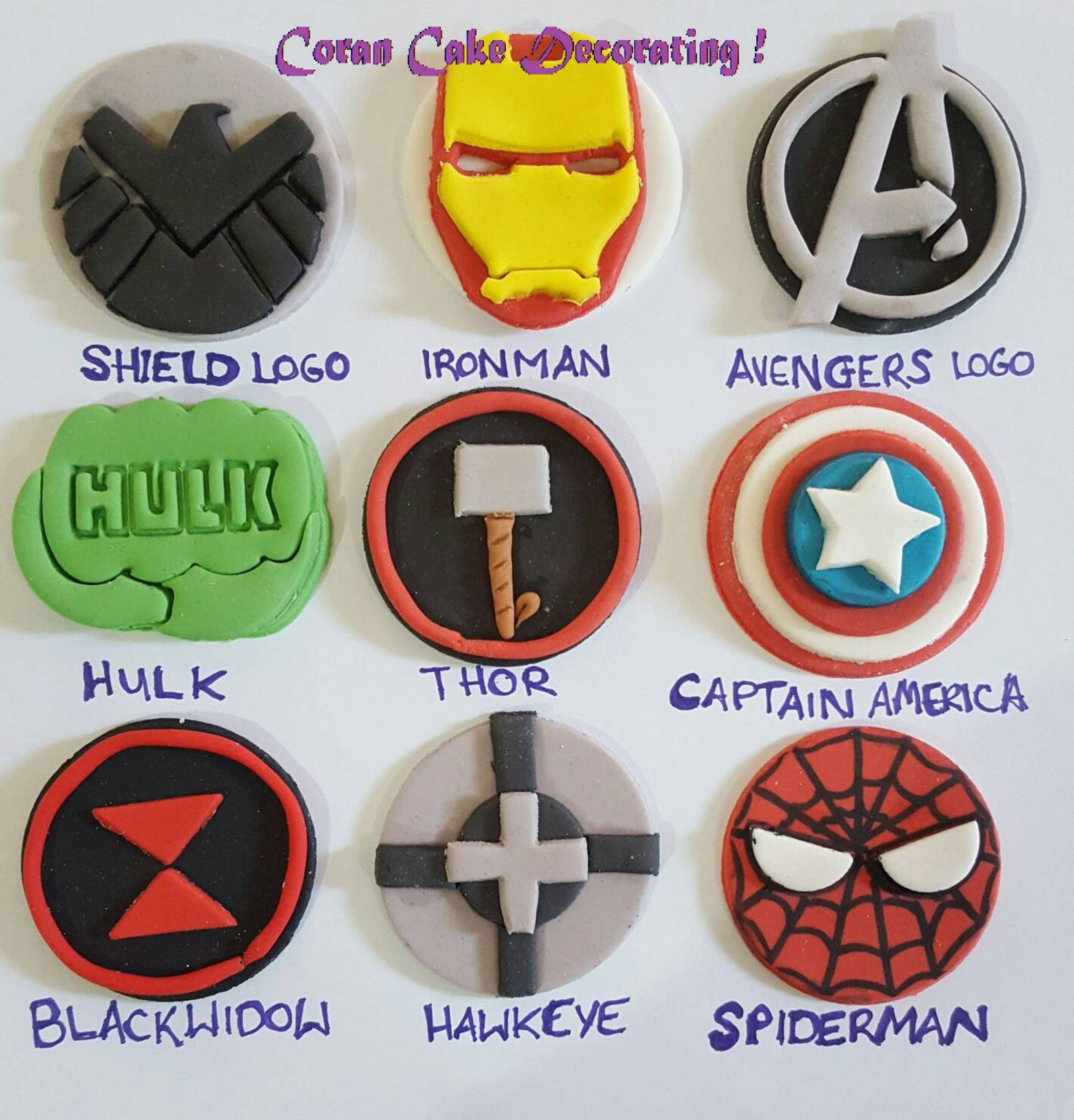 Edible Super Hero Cupcake Toppers X6 Choose From Marvel Etsy Australia
