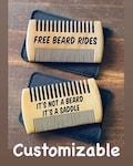 Wooden beard combs- gifts for him - laser engraved- grooming tool - beard gang