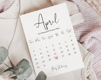 Pregnancy Announcement Calendar, Choose Your Own Heart Colour, Personalised Pregnancy Reveal, Pregnancy Announcement To Family,