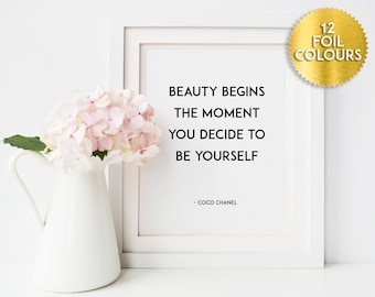 Belleza Ser Usted Mismo Coco Chanel Arte De Pared Etsy Espana Belleza Ser Usted Mismo Coco Chanel Arte De Pared Etsy Espana