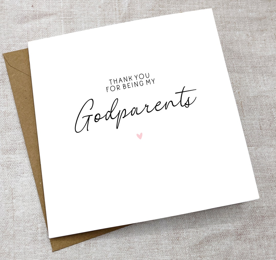 Thank You for Being My Godparents Godparents Thank You Etsy