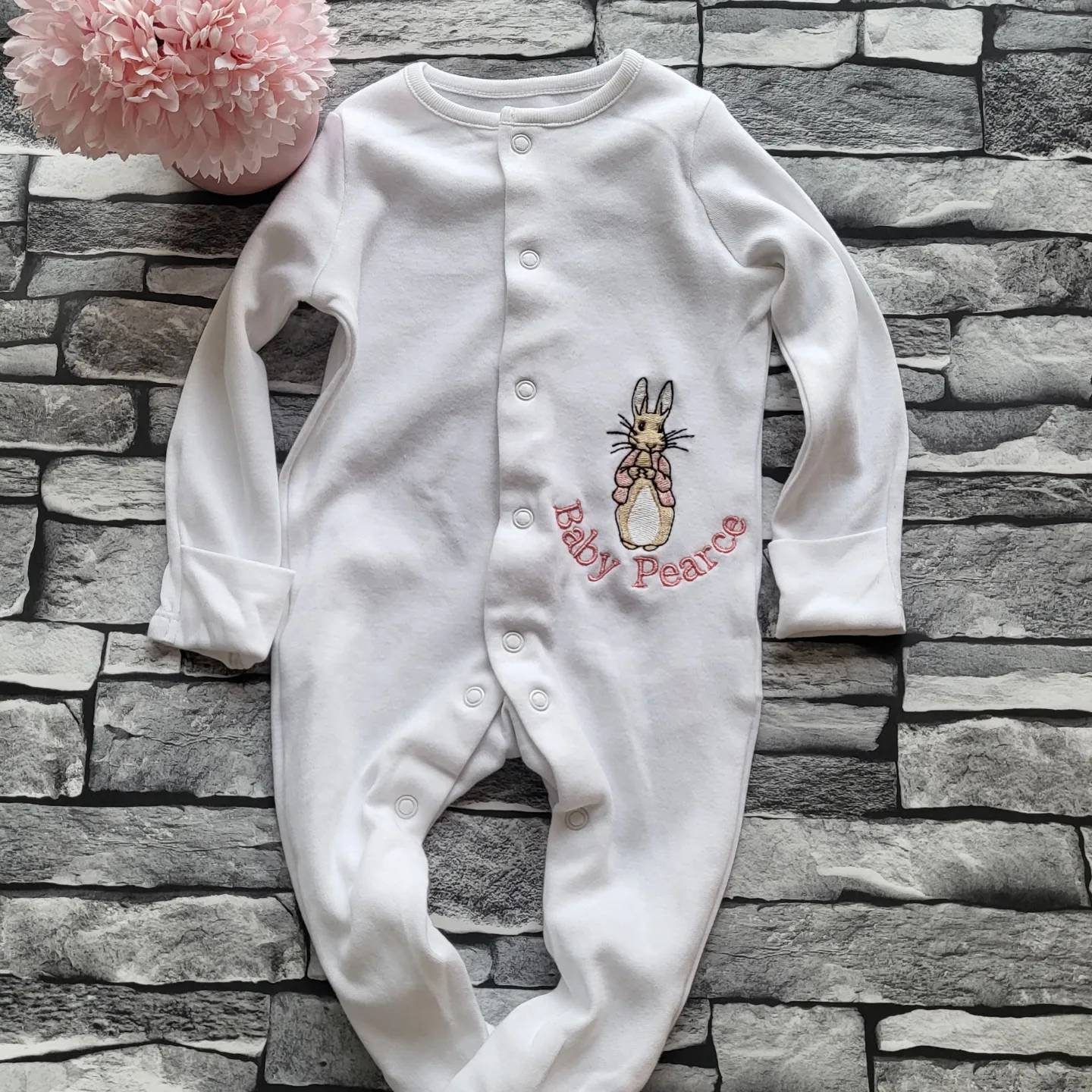 Personalised peter best sale rabbit baby grow