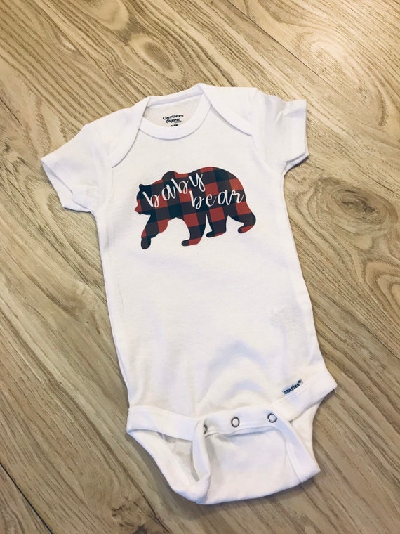 buffalo check baby onesie