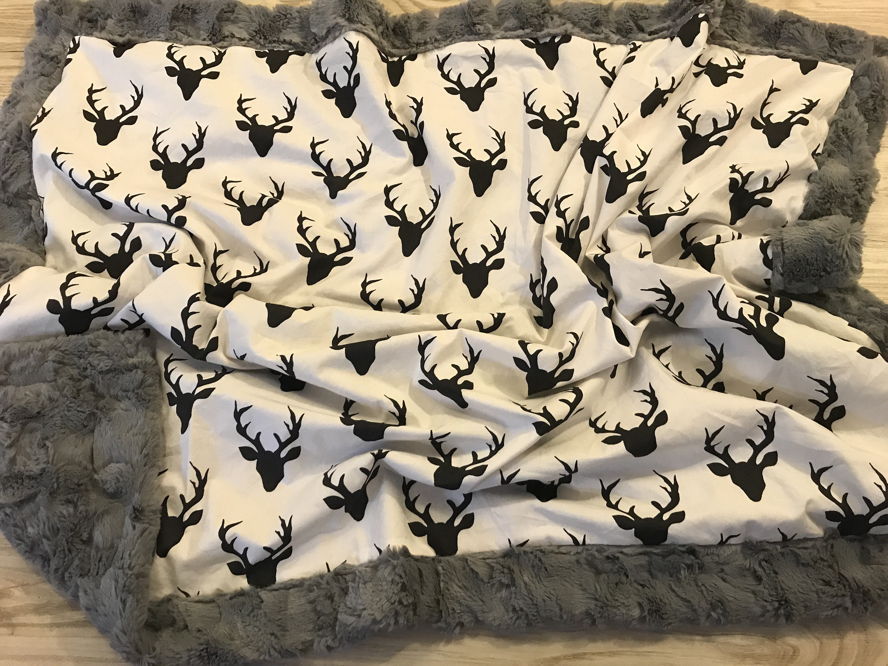 Personalized Deer Minky Blanket baby boy baby girl baby Etsy
