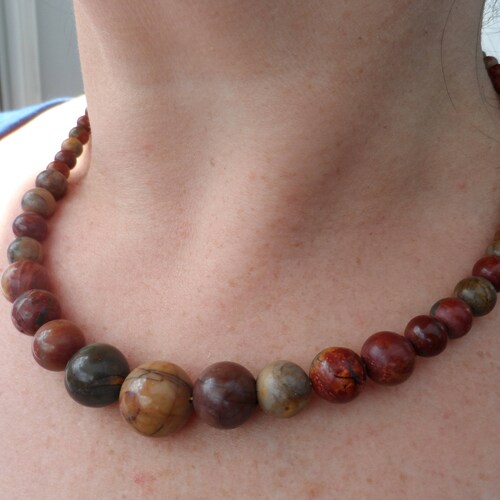 necklace stone jasper picasso real