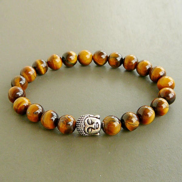 Bracelet Oeil de Tigre / Bouddha