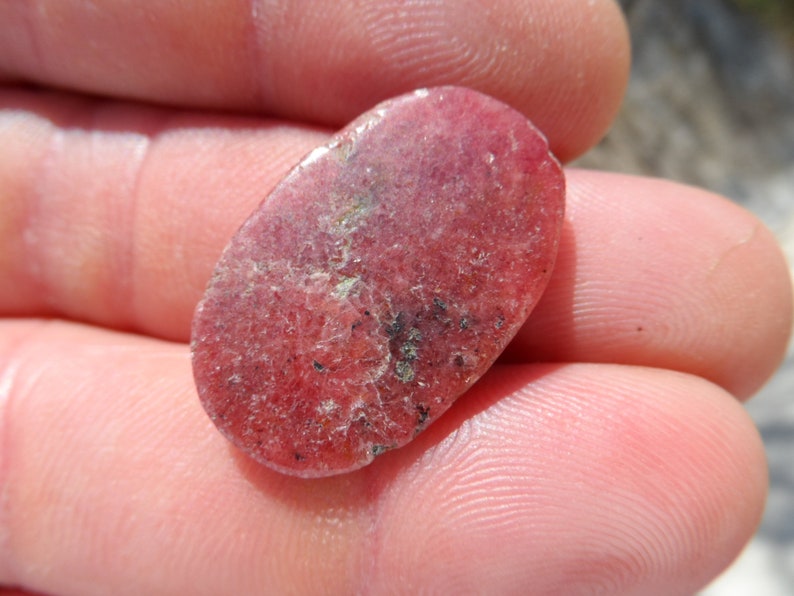 natural rhodochrosite cabochon stone