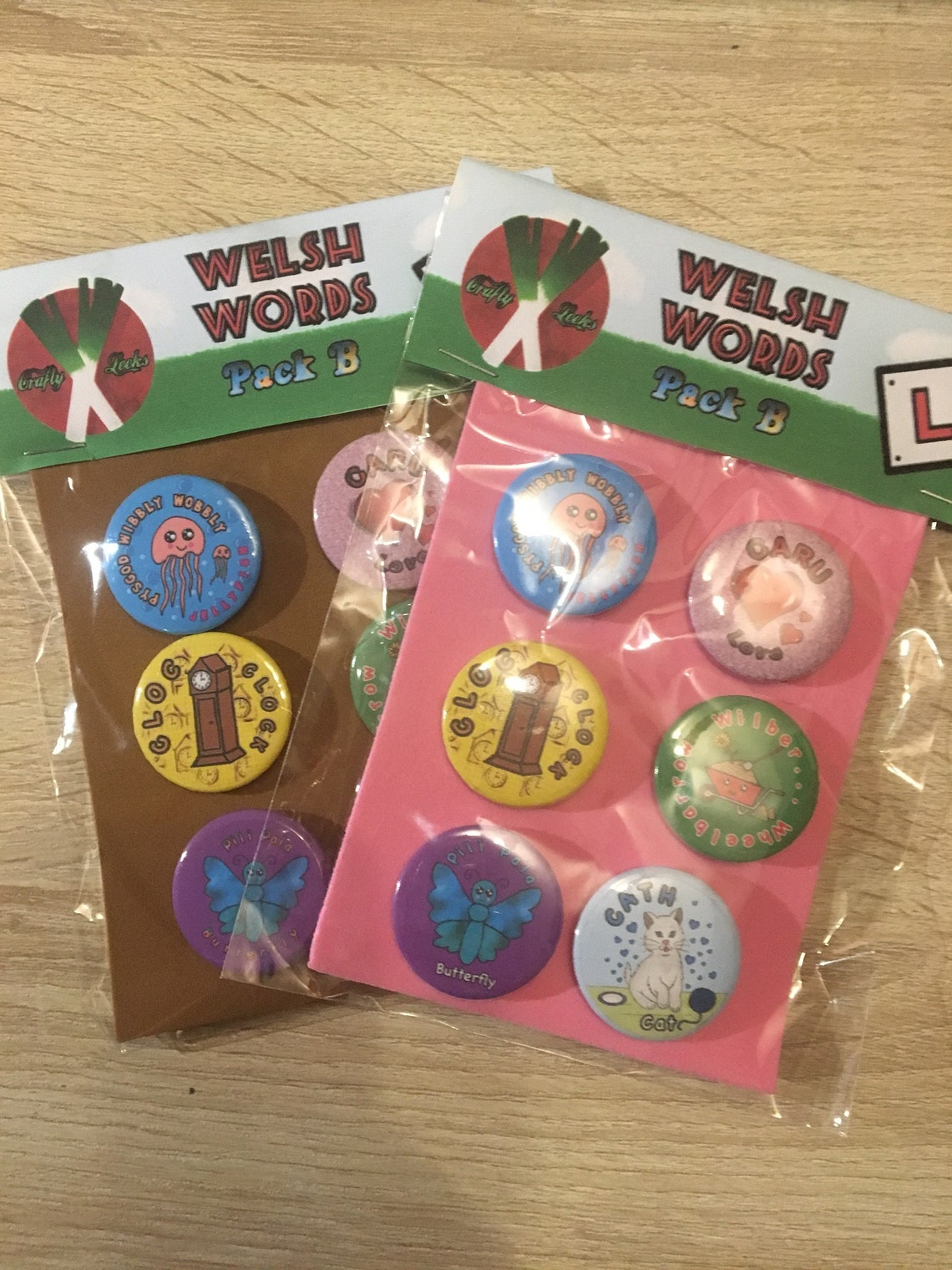Learn Welsh pack of 6 badges/buttons | Etsy
