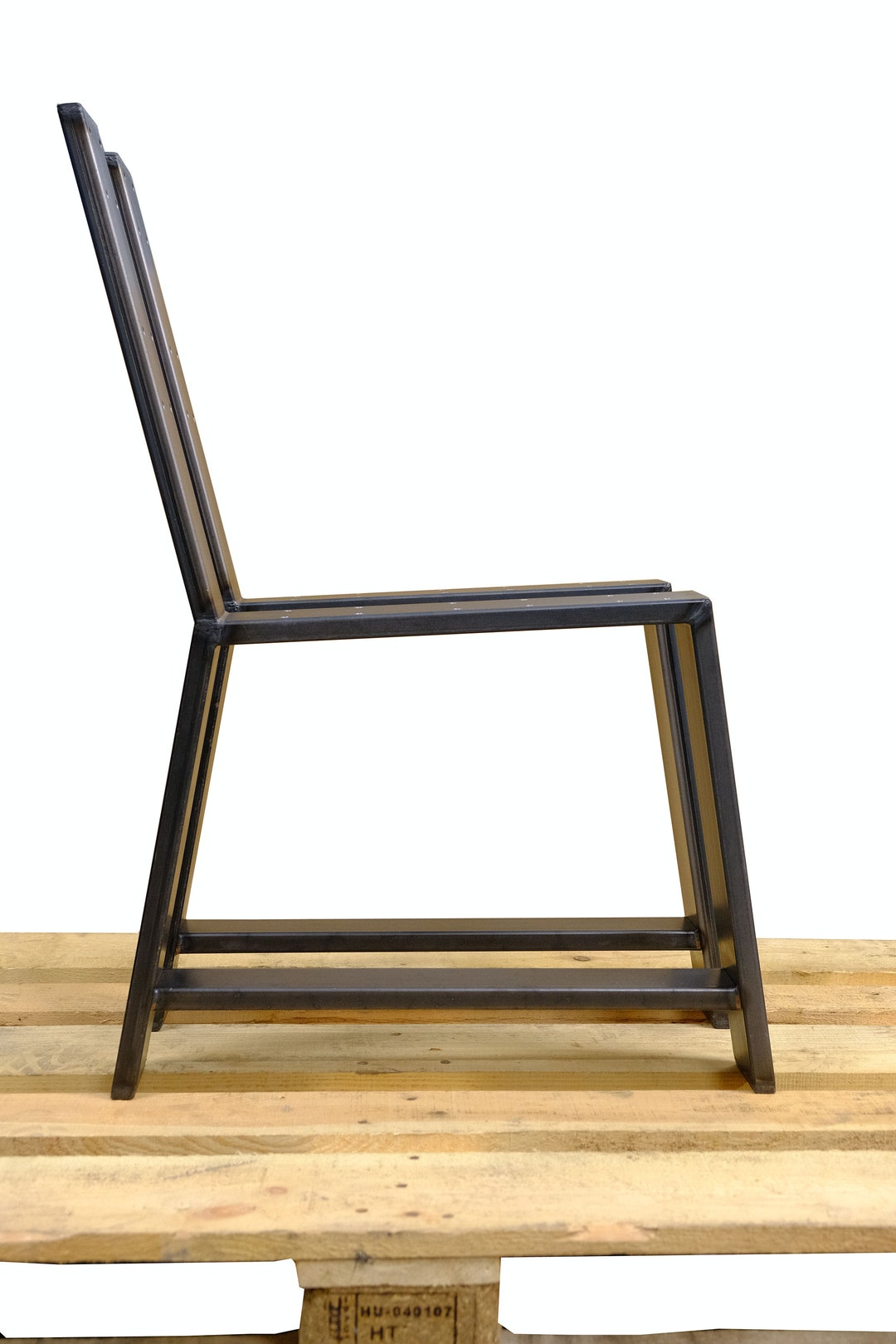 1 Piece Bench Legs With Backrest Bench Frame Raw Steel With Inclination