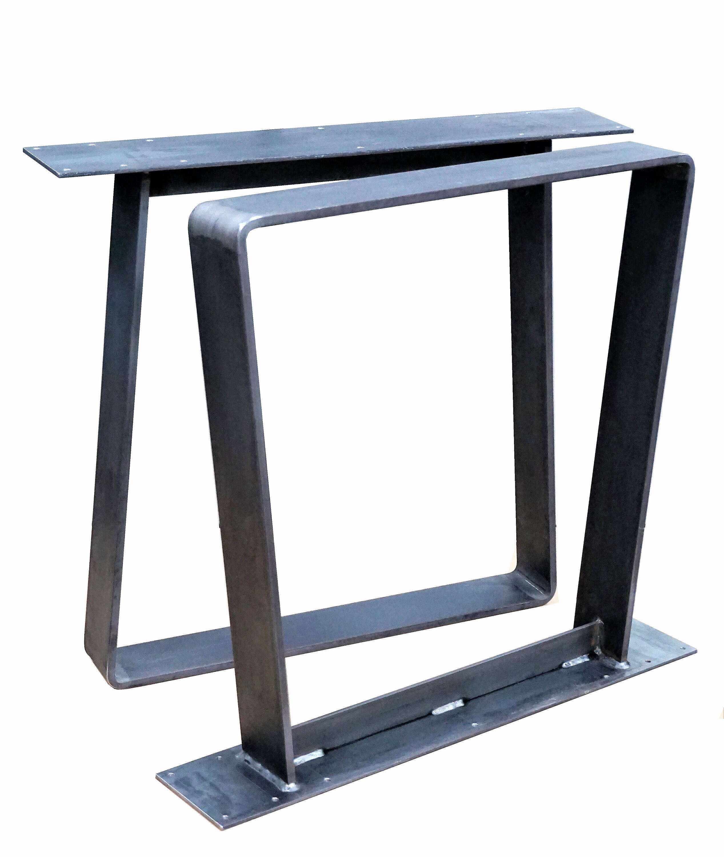 ModernLOFTart Tischbeine Metall - 2 Stück Flachstahl Tischgestell Industrie