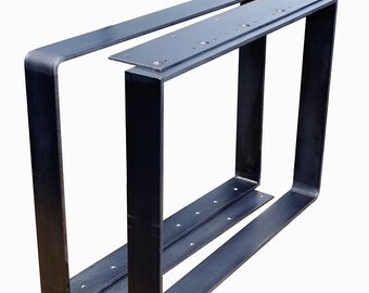 Tischbeine Tischkufen Flachstahl gebogen 100x12mm Schattenfuge